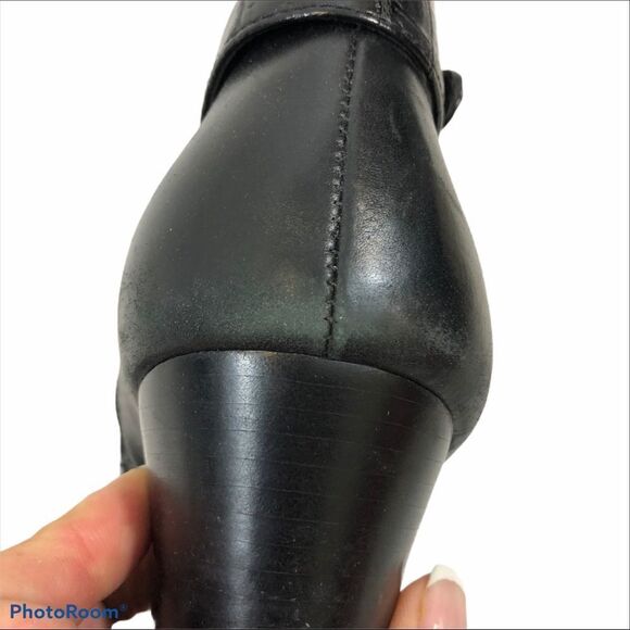 Anne Klein Gansee Black Ankle Boots Size 10 - Picture 7 of 11